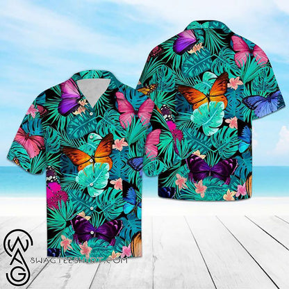 Butterfly Tropical Hawaiian Shirt â€“ Maria,Hawaiian Shirt Gift, Christmas Gift