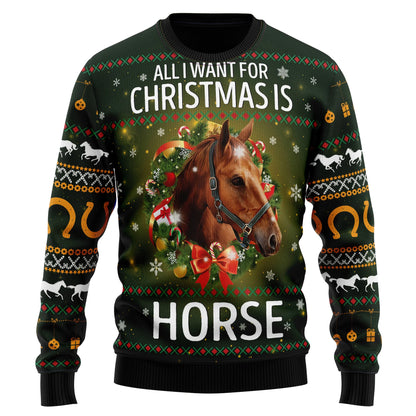 Horse All I Need For Christmas Ugly Christmas Sweater,Christmas Ugly Sweater,Christmas Gift,Gift Christmas 2024