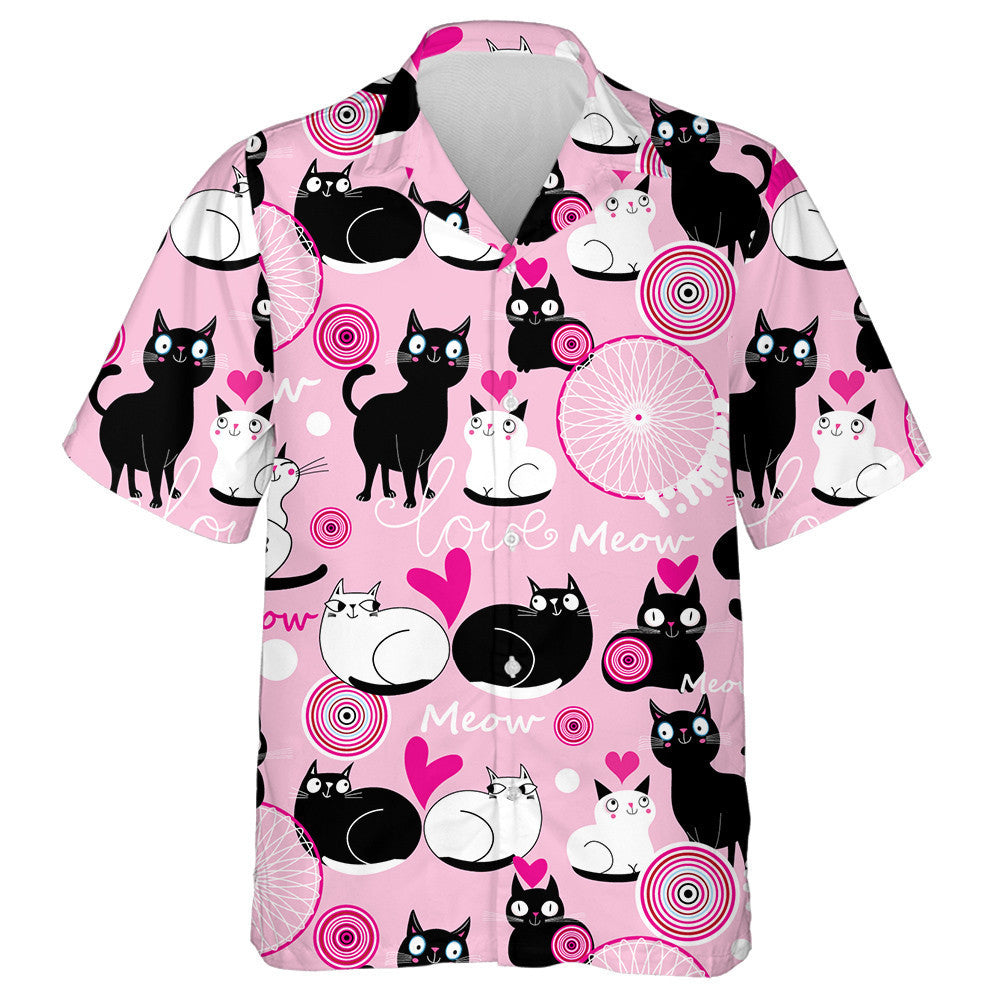 Beautiful Ornament With Cats For Valentine's Day Hawaiian Shirt, Hawaiian Shirt Gift, Christmas Gift