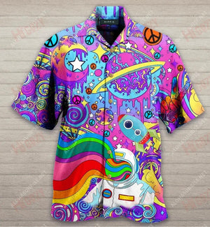 Amazing Hippie Space Short Hawaiian Shirt Ocean Hawaiian T Shirts Tropical Shirts For Men Hawaiian Shirts For Men, Hawaiian Shirt Gift, Christmas Gift