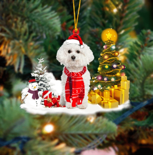 Bichon Frise Christmas Ornament, Christmas Ornament Gift, Christmas Gift, Christmas Decoration