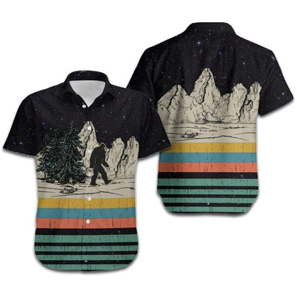 Léinte Aloha Haváís Bigfoot Retro Vintage, Bronntanas Léine Haváíais, Bronntanas Nollag