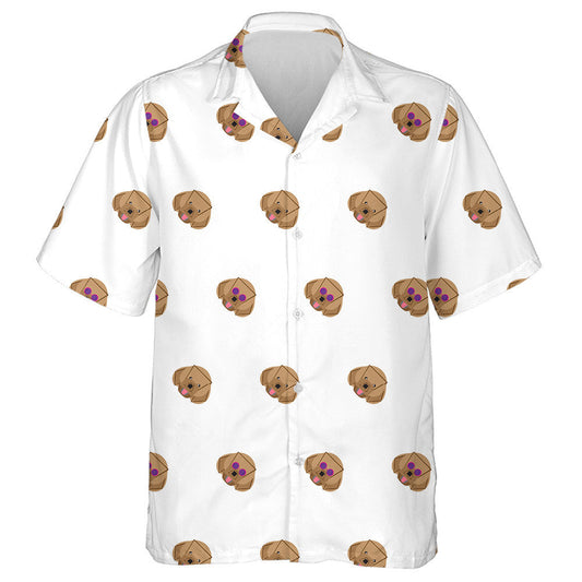 Cartoon Poodle Dog On White Dog Icons Hawaiian Shirt, Hawaiian Shirt Gift, Christmas Gift