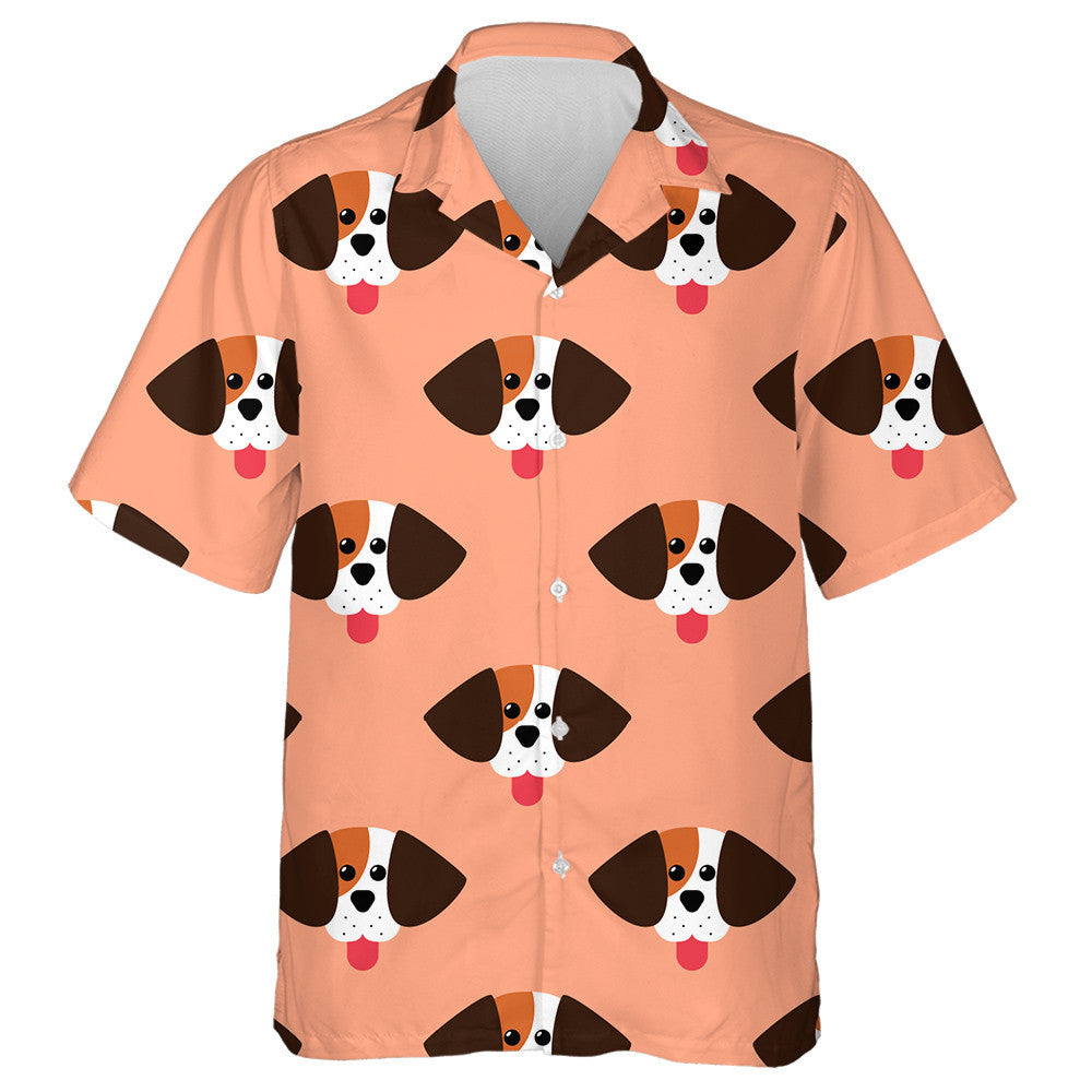 Cute Beagle Puppy Head Hand Draw Hawaiian Shirt, Hawaiian Shirt Gift, Christmas Gift