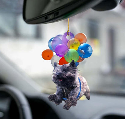Cairn Terrier Fly with Bubbles 2 sides Ornament, Happy Christmas Ornament, Christmas Gift, Christmas Decoration