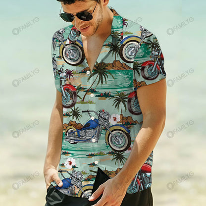 Hawaiian Motorcycle Shirts - Motorcycle Colorful Unique Unisex Hawaiian Shirt, Hawaiian Shirt Gift, Christmas Gift