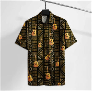 Acoustic Guitar Hawaiian Shirt – Dnstyles, Hawaiian Shirt Gift, Christmas Gift