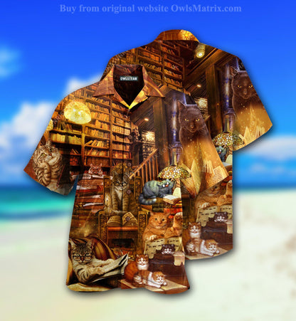 Cats Read Books Limited - Hawaiian Shirt, Hawaiian Shirt Gift, Christmas Gift