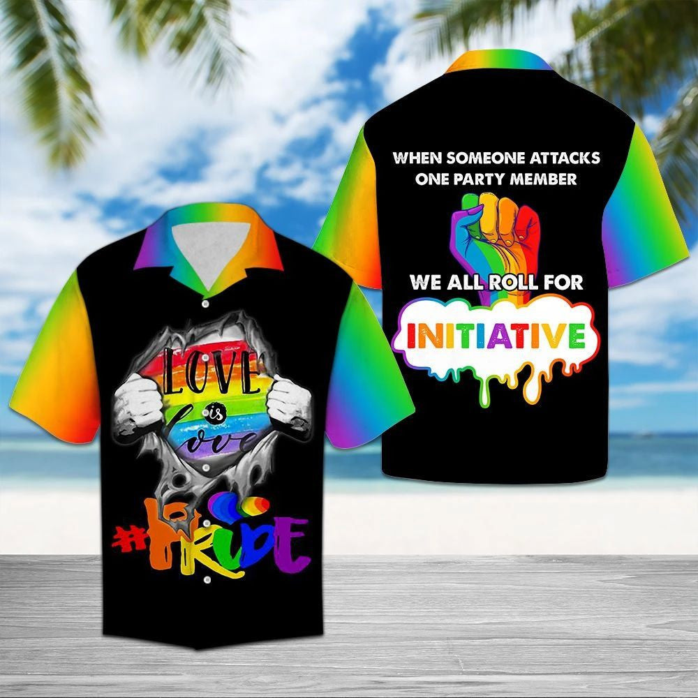 Love Is Love Pride Lgbt Rainbow Design Hawaiian Shirt, Hawaiian Shirt Gift, Christmas Gift