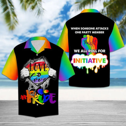 Love Is Love Pride Lgbt Rainbow Design Hawaiian Shirt, Hawaiian Shirt Gift, Christmas Gift