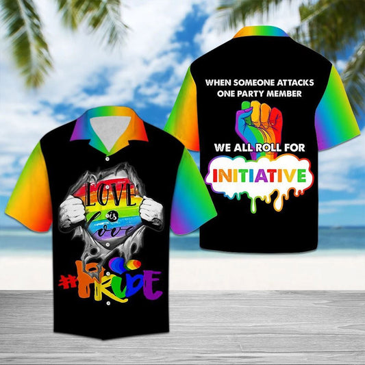Love Is Love Pride Lgbt Rainbow Design Hawaiian Shirt, Hawaiian Shirt Gift, Christmas Gift
