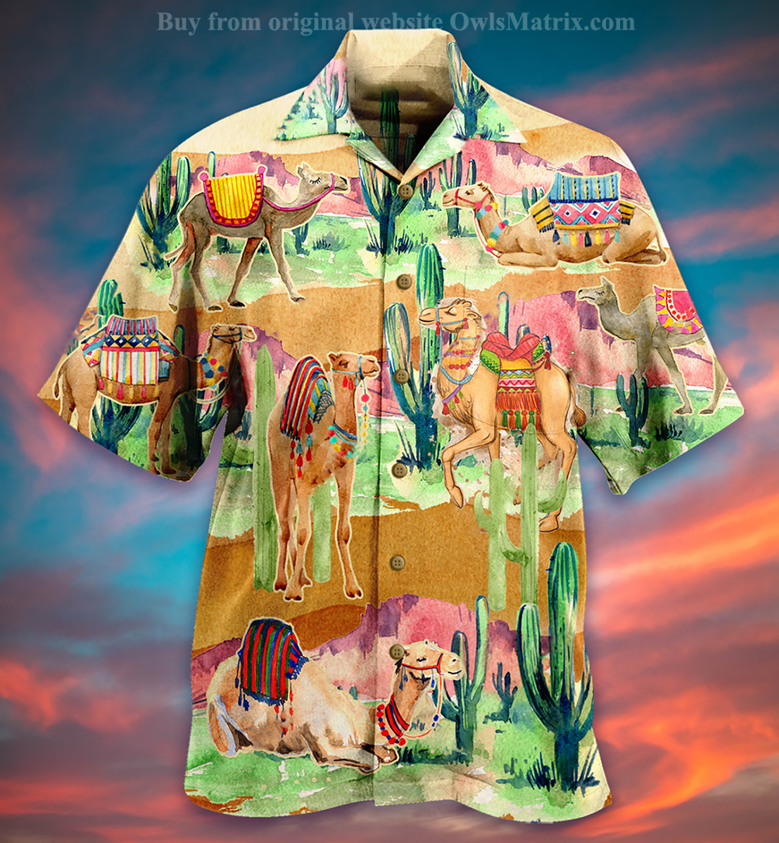 Camel Love Desert_ Hawaiian Shirts -Hawaiian Shirt Gift, Christmas Gift