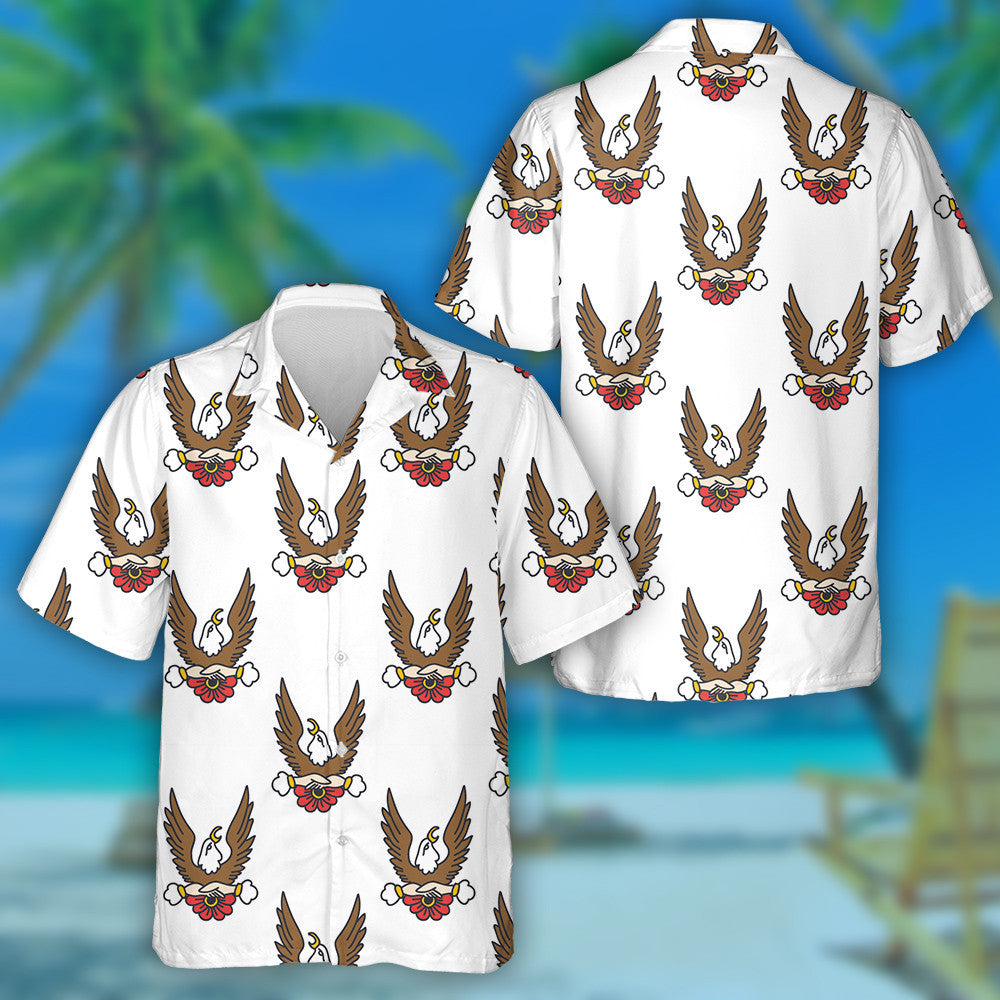 Sciathán Ardaithe Donn Iolair Le Léine Bláth haváíais, haváís le haghaidh bronntanais