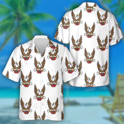 Sciathán Ardaithe Donn Iolair Le Léine Bláth haváíais, haváís le haghaidh bronntanais