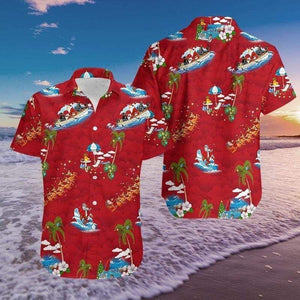 Merry Christmas Santa Claus Red Design Hawaiian Shirt, Hawaiian Shirt, Christmas Gift