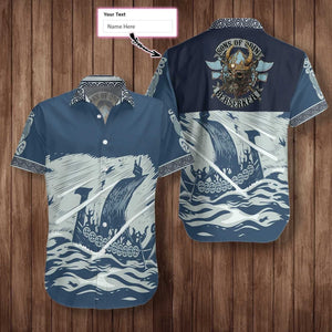 Berserker On Ocean Cartoon Art Custom Name Hawaiian Shirt, Hawaiian Shirt Gift, Christmas Gift