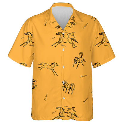 Imlíne Dubh Ar Chapall Rith Ar Chúlra Datha Léine Haváís, Bronntanas Léine Haváíais, Bronntanas Nollag