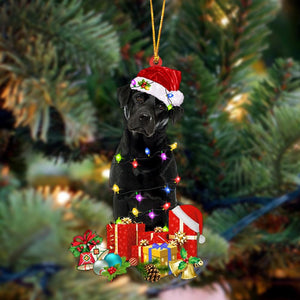 black Labrador-Dog Be Christmas Tree Hanging Christmas Plastic Hanging Ornament, Christmas Ornament Gift, Christmas Gift, Christmas Decoration