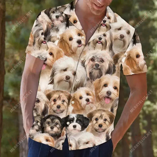 Havanese Awesome - Léinte haváíais muinchille Samhraidh Gearr Línte Gréine Haváí Léinte Greannmhar Haváís, Bronntanas Léine Haváís, Bronntanas Nollag