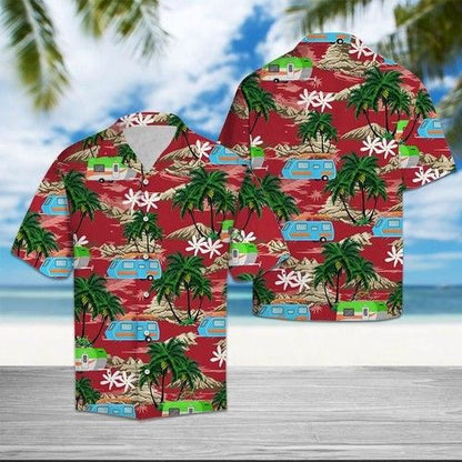 Caravan Palm Island Hawaiian Shirt Summer_Hawaiian Shirt Gift, Christmas Gift