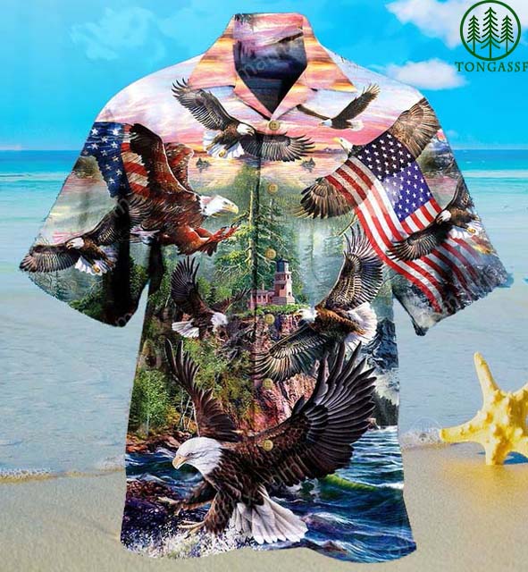 Eagle spirit of America Hawaiian Shirt_Hawaiian Shirt Gift, Christmas Gift