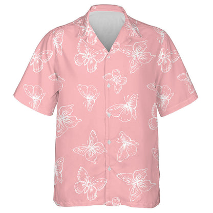 Féileacán Eitilte Fiáin Mhór gleoite Ar Léine Haváí Mheanúil Magenta, Bronntanas Léine Haváíais, Bronntanas Nollag