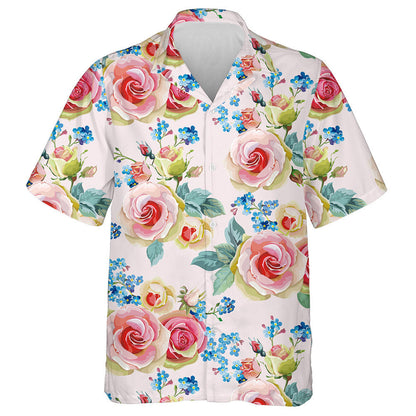 Gairdín Bláthanna Earraigh Béarla Béarla Álainn Dearadh Vintage Léine Haváís, Bronntanas Léine Haváíais, Bronntanas Nollag