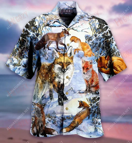 Bí Cliste Sionnach Beag Léine Haváíach Laethanta Saoire Léinte T Haváíacha Léinte Trópaiceacha D'Fhir Léinte Greannmhar haváí, Bronntanas Léine Haváís, Bronntanas Nollag