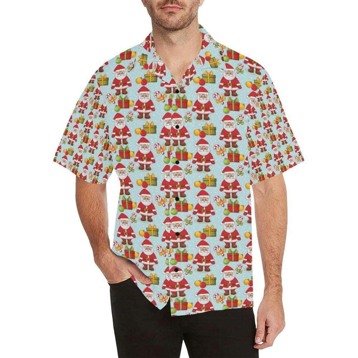 Cute Cartoon Santa Claus On Christmas Day Design Hawaiian Shirt, Hawaiian Shirt Gift, Christmas Gift