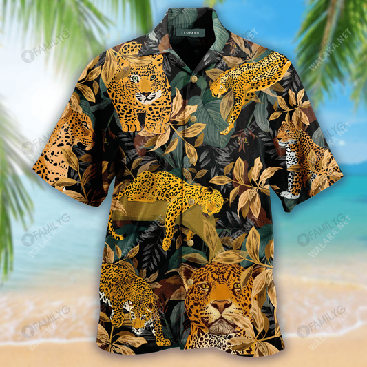 Cló Nádúrtha Leopard Léine Haváís Unisex, Bronntanas Léine Haváíais, Bronntanas Nollag