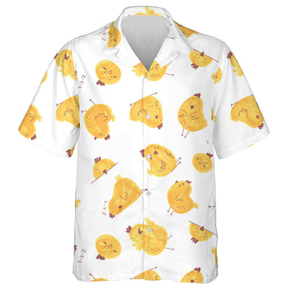 Cute Cartoon Chicken Baby On White Background Hawaiian Shirt, Hawaiian Shirt Gift, Christmas Gift