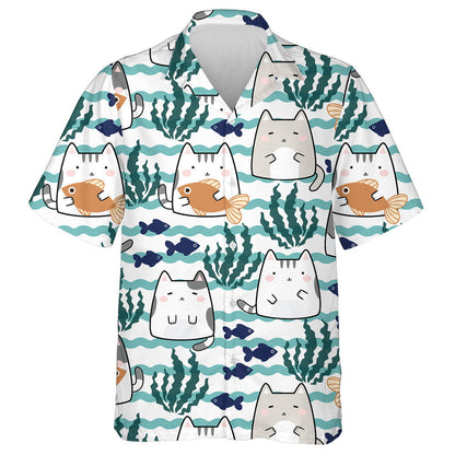 Cait gleoite Kawaii Agus Iasc Le Léine Haváis Tonn Fharraige, Bronntanas Léine Haváíais, Bronntanas Nollag