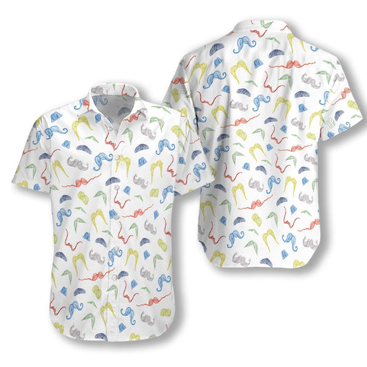 Stíl Mustache Ez16 0812 Léine Haváís, Bronntanas Léine Haváíais, Bronntanas Nollag