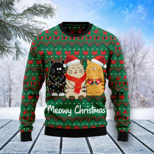 Cat Meowy Ugly Christmas Sweater, Christmas Ugly Sweater,Christmas Gift,Gift Christmas 2022