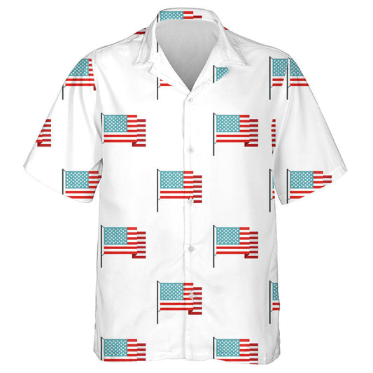 An Ceathrú Iúil Léiriú Bratach Mheiriceá Cúlra Bán Léine Haváís, Bronntanas Léine Haváís, Bronntanas Nollag