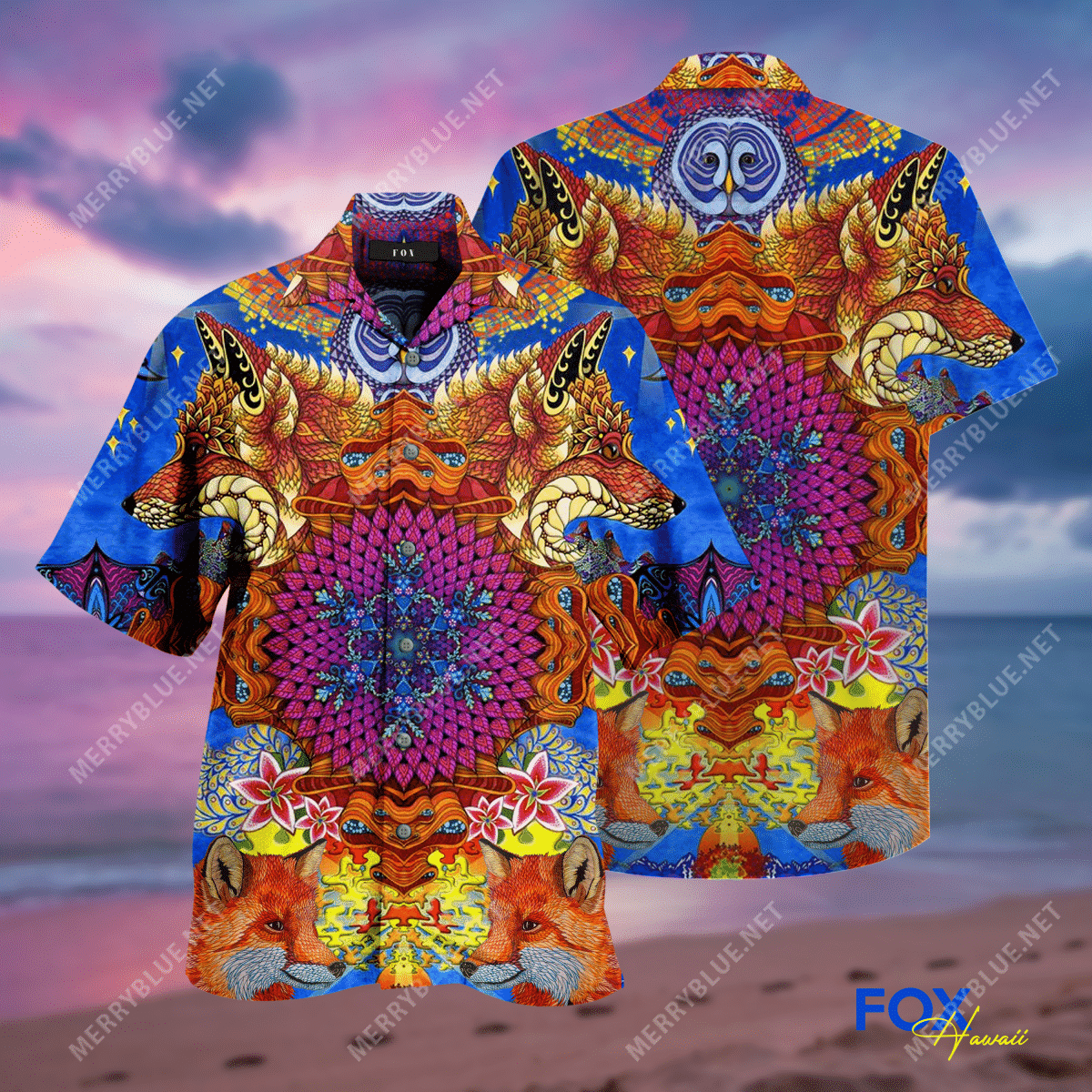 Ceannaigh Awesome Fox Unisex Léine Haváís, Bronntanas Léine Haváís, Bronntanas Nollag