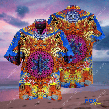 Ceannaigh Awesome Fox Unisex Léine Haváís, Bronntanas Léine Haváís, Bronntanas Nollag