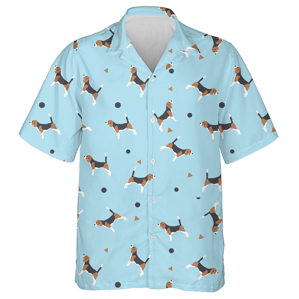 Funny Beagle Dog Circle And Triangle Hawaiian Shirt,Hawaiian Shirt Gift, Christmas Gift