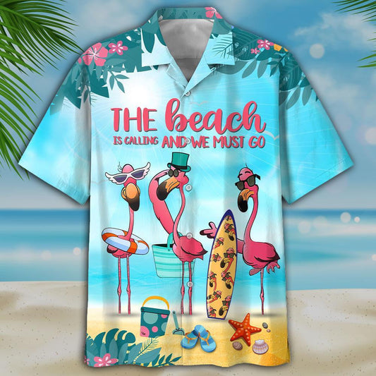 The Beach Is Calling Pattern Design Hawaiian Shirt,Hawaiian Shirt Gift, Christmas Gift