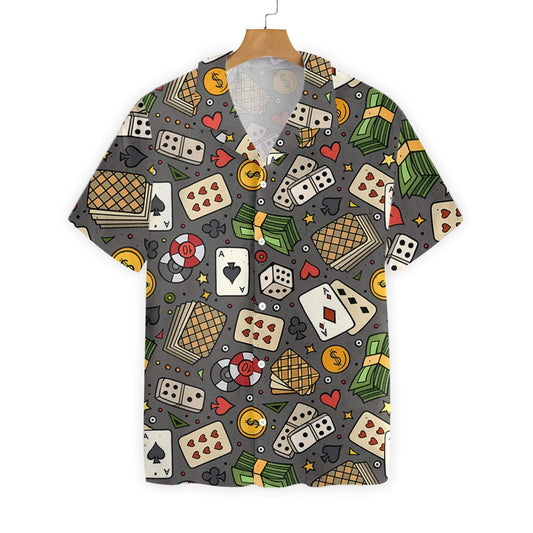 Relax And Play Poker Seamless Design Hawaiian Shirt,Hawaiian Shirt Gift, Christmas Gift