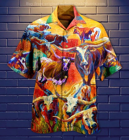 Buffalo Beautiful Painting - Hawaiian Shirt,Hawaiian Shirt Gift, Christmas Gift