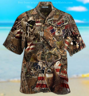 Hunting Deer Loves Forest - Hawaiian Shirt, Hawaiian Shirt Gift, Christmas Gift