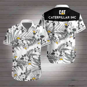 Caterpillar Inc. Hawaiian Aloha Shirt Hawaiian Shorts Beach Short Sleeve, Hawaiian Shirt Gift, Christmas Gift