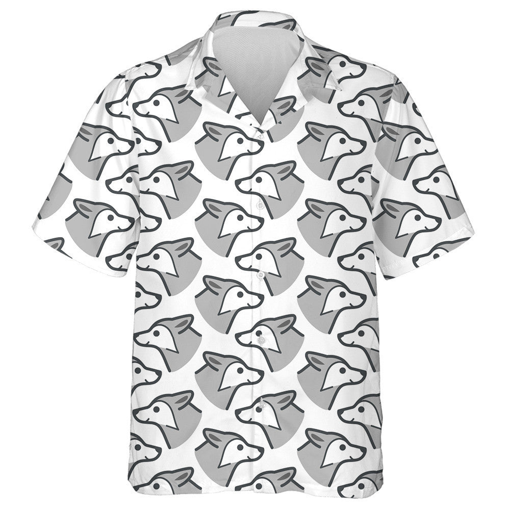 Simple Trendy Animal With Wolf Head Cartoon Hawaiian Shirt, Hawaiian Shirt Gift, Christmas Gift