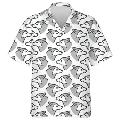 Simple Trendy Animal With Wolf Head Cartoon Hawaiian Shirt, Hawaiian Shirt Gift, Christmas Gift