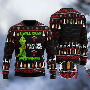 I Will Drink Fireball Whisky Everywhere Ugly Christmas Sweater,Christmas Ugly Sweater,Christmas Gift,Gift Christmas 2022