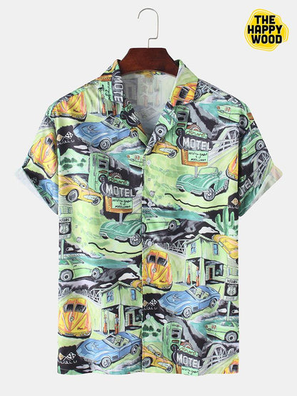 Car Printed Hawaii Shirt-Hawaiian Shirt Gift, Christmas Gift
