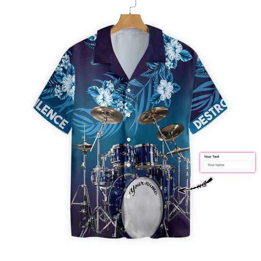 I Am A Drummer Custom Name Hawaiian Shirt, Hawaiian For Gift