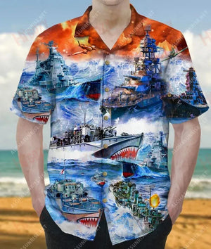 Amazing Spirit Of Battleships Unisex Hawaiian Shirt Hobbies Short Sleeve Vintage Hawaiian Shirts Hawaiian Shirt Pattern, Christmas Gift