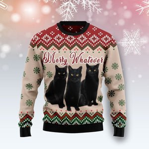 Black Cat Vintage Flower Ugly Christmas Sweater,Christmas Gift,Gift Christmas 2022